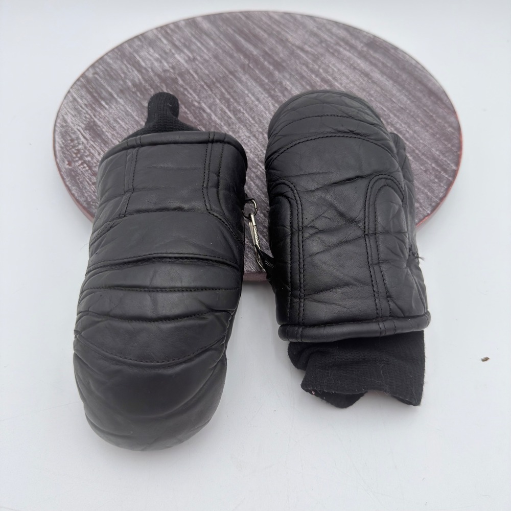 Vintage Gordini Mittens Womens Size M Leather Insulated Padded Winter Ski Snow